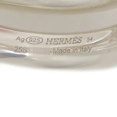 Pre-owned Hermes Silver 925 Band Ring ()