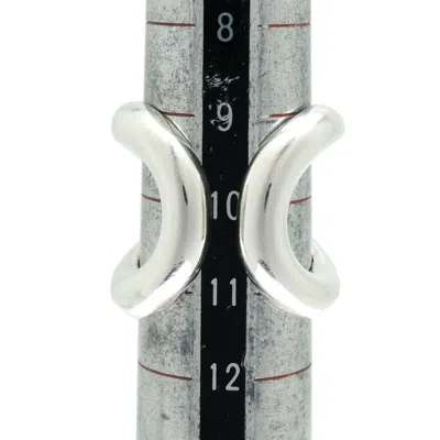 Pre-owned Hermes Silver 925 Band Ring ()