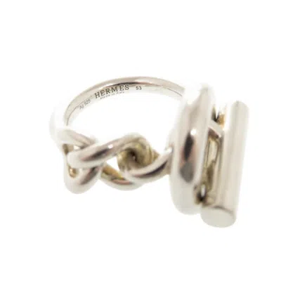 Pre-owned Hermes Silver Silver 925 Band Ring ()