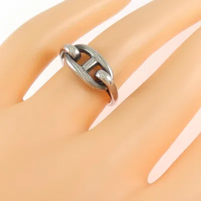Pre-owned Hermes Silver Silver 925 Band Ring ()