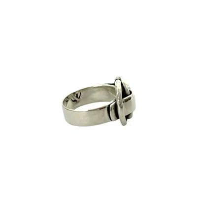 Pre-owned Hermes Silver Silver 925 Band Ring ()