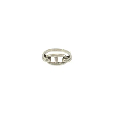Pre-owned Hermes Silver Silver 925 Band Ring ()