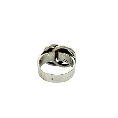 Pre-owned Hermes Silver Silver 925 Band Ring ()