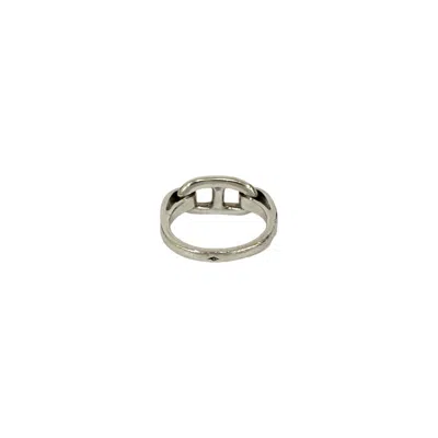 Pre-owned Hermes Silver Silver 925 Band Ring ()