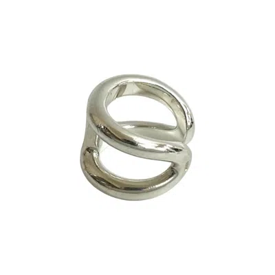 Pre-owned Hermes Silver Silver 925 Band Ring ()