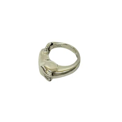 Pre-owned Hermes Silver Silver 925 Band Ring ()