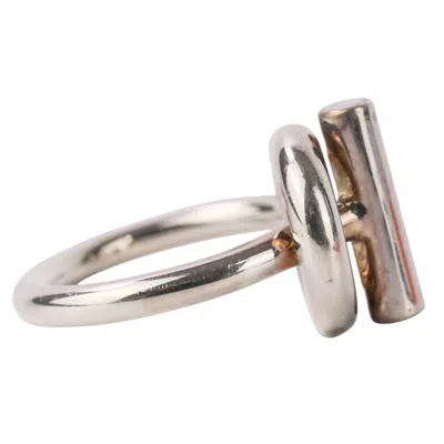 Pre-owned Hermes Silver Silver 925 Band Ring ()