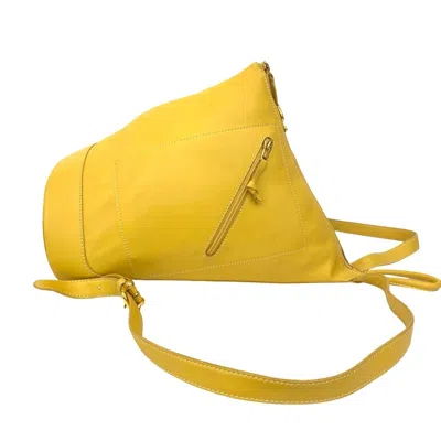Pre-owned Loewe Yellow Leather Backpack Pouch ()