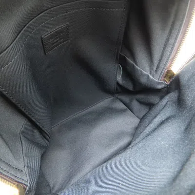 Pre-owned Louis Vuitton Black Brown Canvas Leather Backpack () In Multi