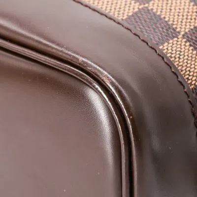 Pre-owned Louis Vuitton Brown Damier Canvas Damier Graphite Leather Backpack ()
