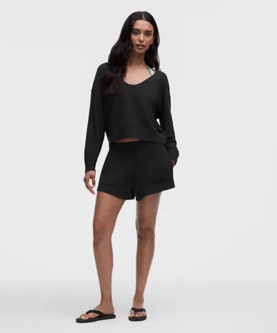 Lululemon Becalm Scoop-neck Pullover In Black