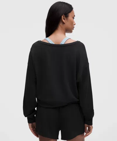 Lululemon Becalm Scoop-neck Pullover In Black