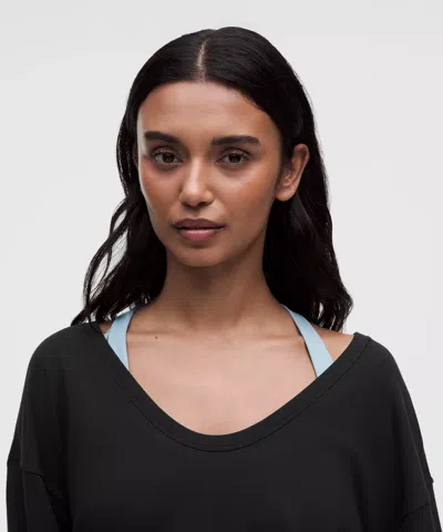 Lululemon Becalm Scoop-neck Pullover In Black