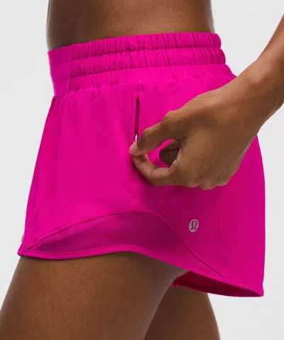 Lululemon Hotty Hot Low-rise Lined Short 2.5" In Pink