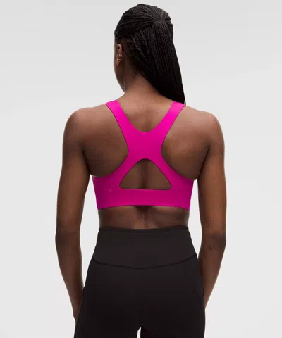 Lululemon Go Further Bra With Support Code Technology In Pink