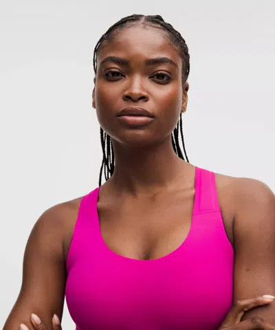 Lululemon Go Further Bra With Support Code Technology In Pink
