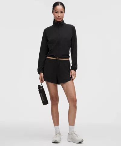 Lululemon Textured Mesh Running Jacket In Black