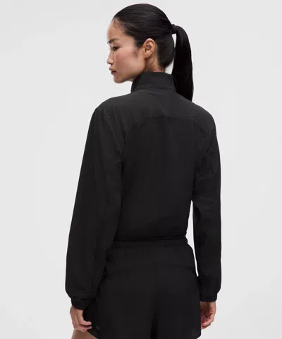 Lululemon Textured Mesh Running Jacket In Black