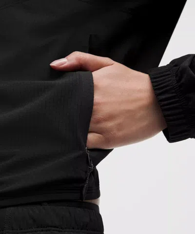 Lululemon Textured Mesh Running Jacket In Black