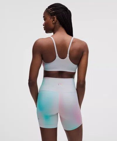 Lululemon Wunder Train Strappy Racer Bra, Light Support, C/d Cup In Blue