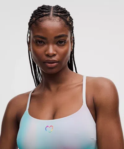 Lululemon Wunder Train Strappy Racer Bra, Light Support, C/d Cup In Blue