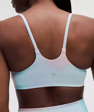 Lululemon Wunder Train Strappy Racer Bra, Light Support, C/d Cup In Blue