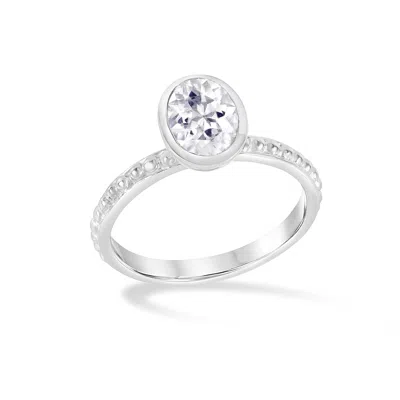 Dower & Hall White Topaz Oval Granular Dotty Twinkle Ring In Multi