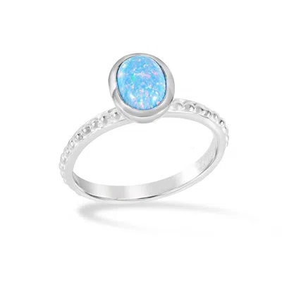 Dower & Hall Oval Opal Granular Dotty Twinkle Ring