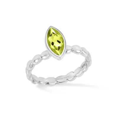 Dower & Hall Marquise Peridot Dewdrop Twinkle Ring In Multi