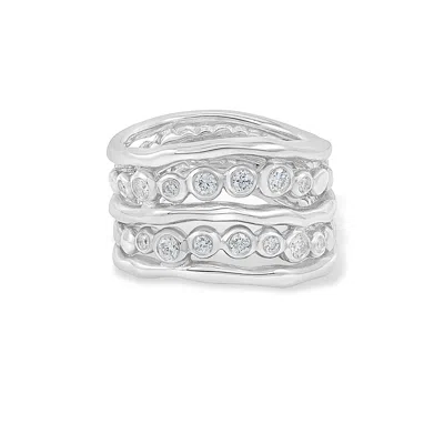 Dower & Hall 18k Diamond Waterfall Ring 0.33ct In Multi