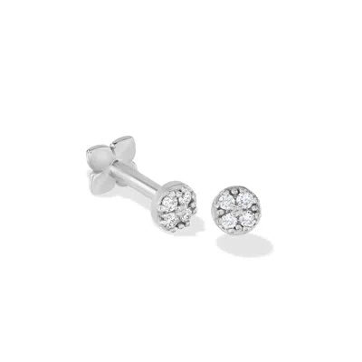 Dower & Hall 9k Diamond Disc Single Labret In Multi