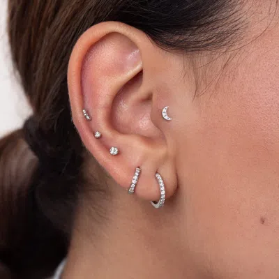 Dower & Hall 9k Diamond Disc Single Labret In Multi
