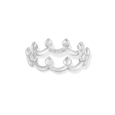 Dower & Hall Crown Twinkle Ring In Silver