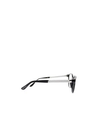 Jimmy Choo Logo Circular Frame Flat Mirror In Black