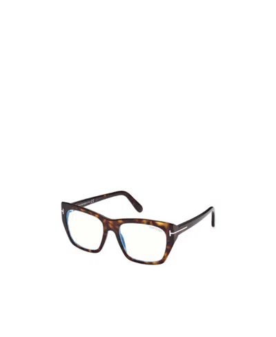 Tom Ford Eyewear Rectangle Square Frame Glasses In Multi