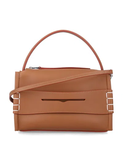 Jw Anderson Loafer Leather Shoulder Bag With Detachable Strap In Pink
