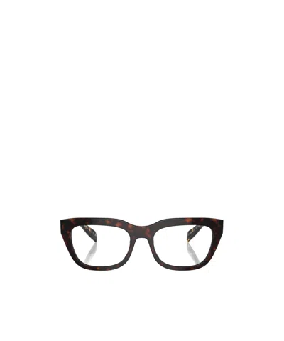 Prada Eyewear Square Frame Glasses In Black