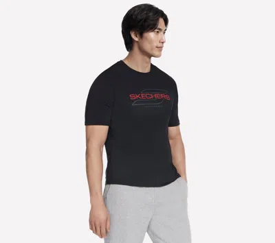 Skechers Men's Script T-shirt In Black