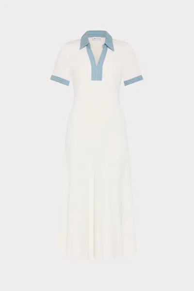 Milly Illy Maris Knit Midi Dress In White