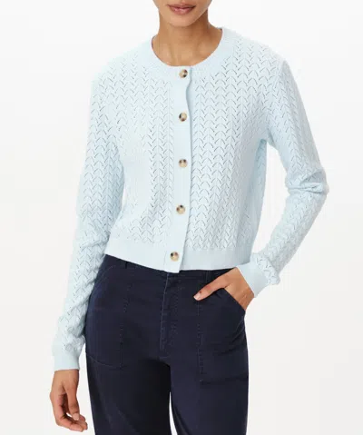 Atm Anthony Thomas Melillo Cashmere-blend Cropped Cardigan In Blue