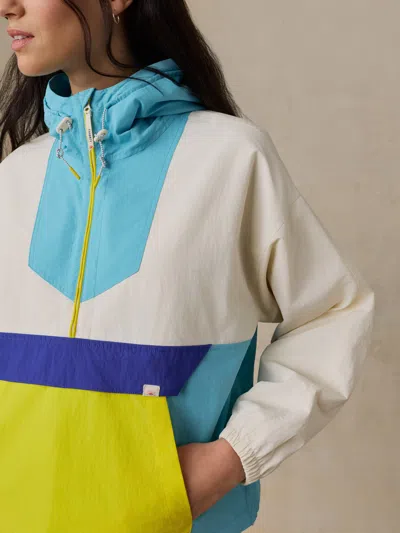 Faherty Shorelite Active Windbreaker Jacket In Blue