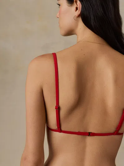 Faherty Solstice Triangle Top In Red