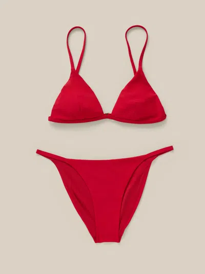 Faherty Solstice Triangle Top In Red