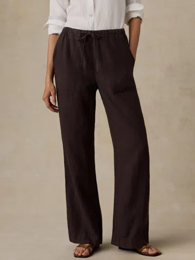 Faherty Topanga Drape Ankle Pants In Black