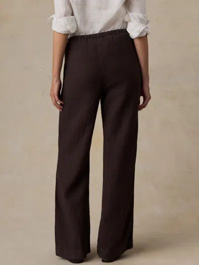 Faherty Topanga Drape Ankle Pants In Black