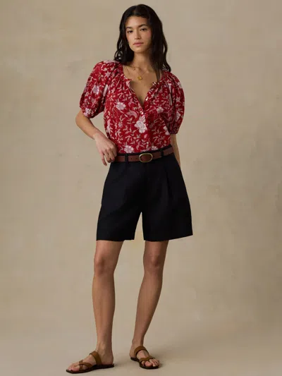 Faherty Voile Lettie Top In Red