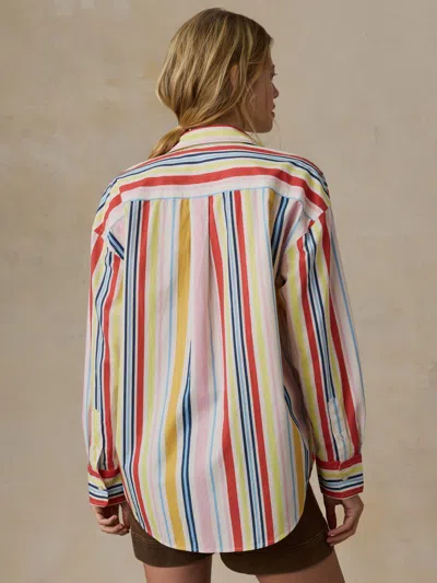 Faherty Coastal Poplin Relaxed Shirt In Multi