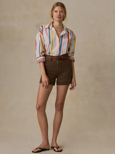 Faherty Coastal Poplin Relaxed Shirt In Multi