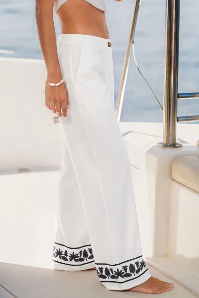 Cupshe On A Cruise White Pants In White
