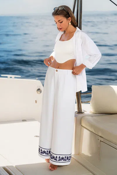 Cupshe On A Cruise White Pants In White